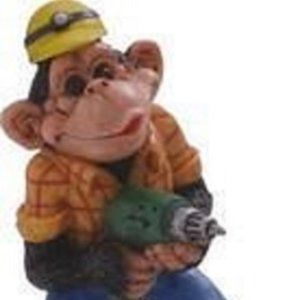 Resin Carpenter Chimp Monkey New